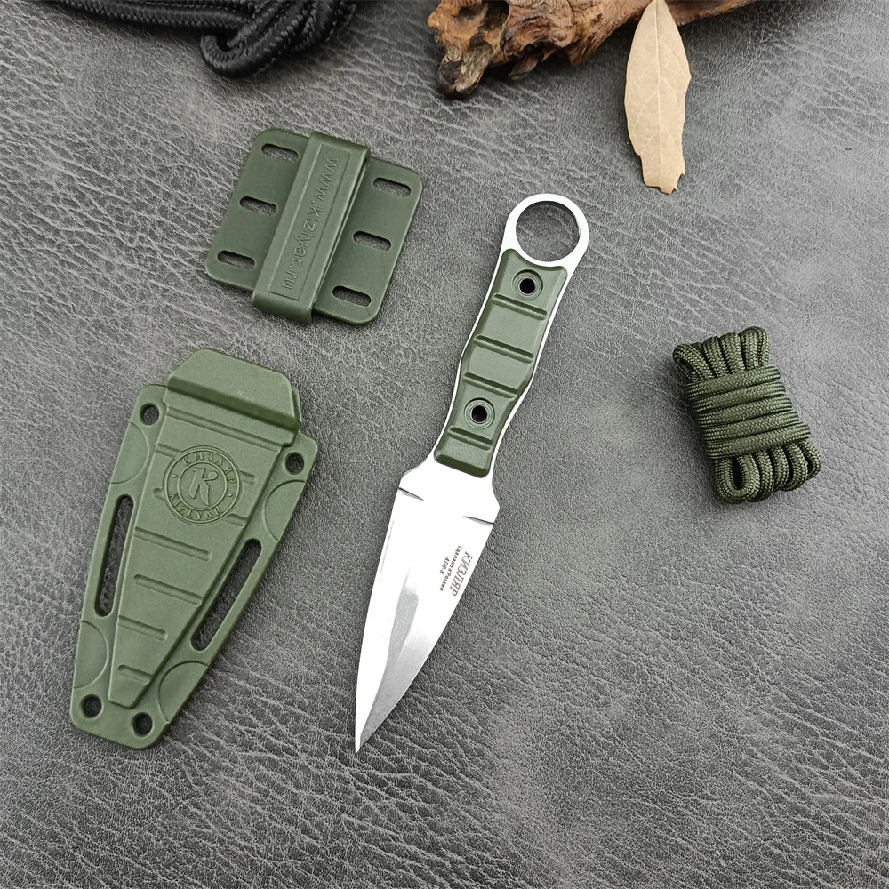 

Kizlyar 440C Steel Nylon Fiber Handles Mini Pocket Full Tang Knife with Kydex Sheath Tactical Hunting Knife EDC Defense Tools