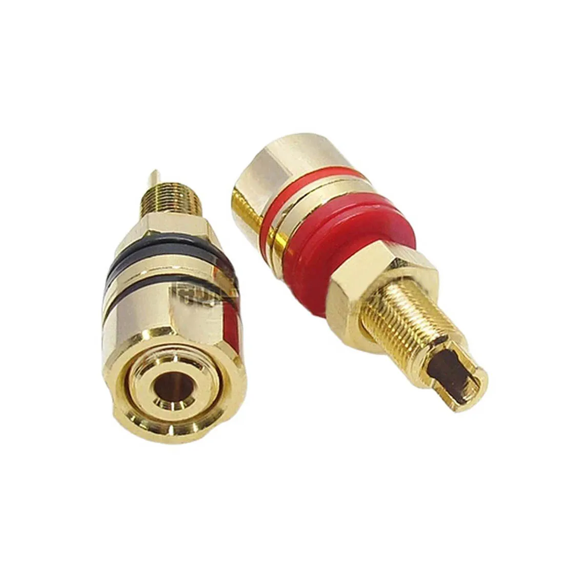 A Pair Banana Connector Full Copper Plug Socket High Quality Terminal  Audio Post 8mm Wholesale