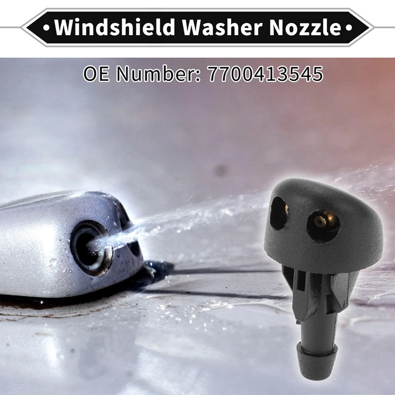 

2 шт., высокое качество, форсунка омывателя переднего стекла, форсунка, струйный спрей 7700413545 Для Renault Clio MK2