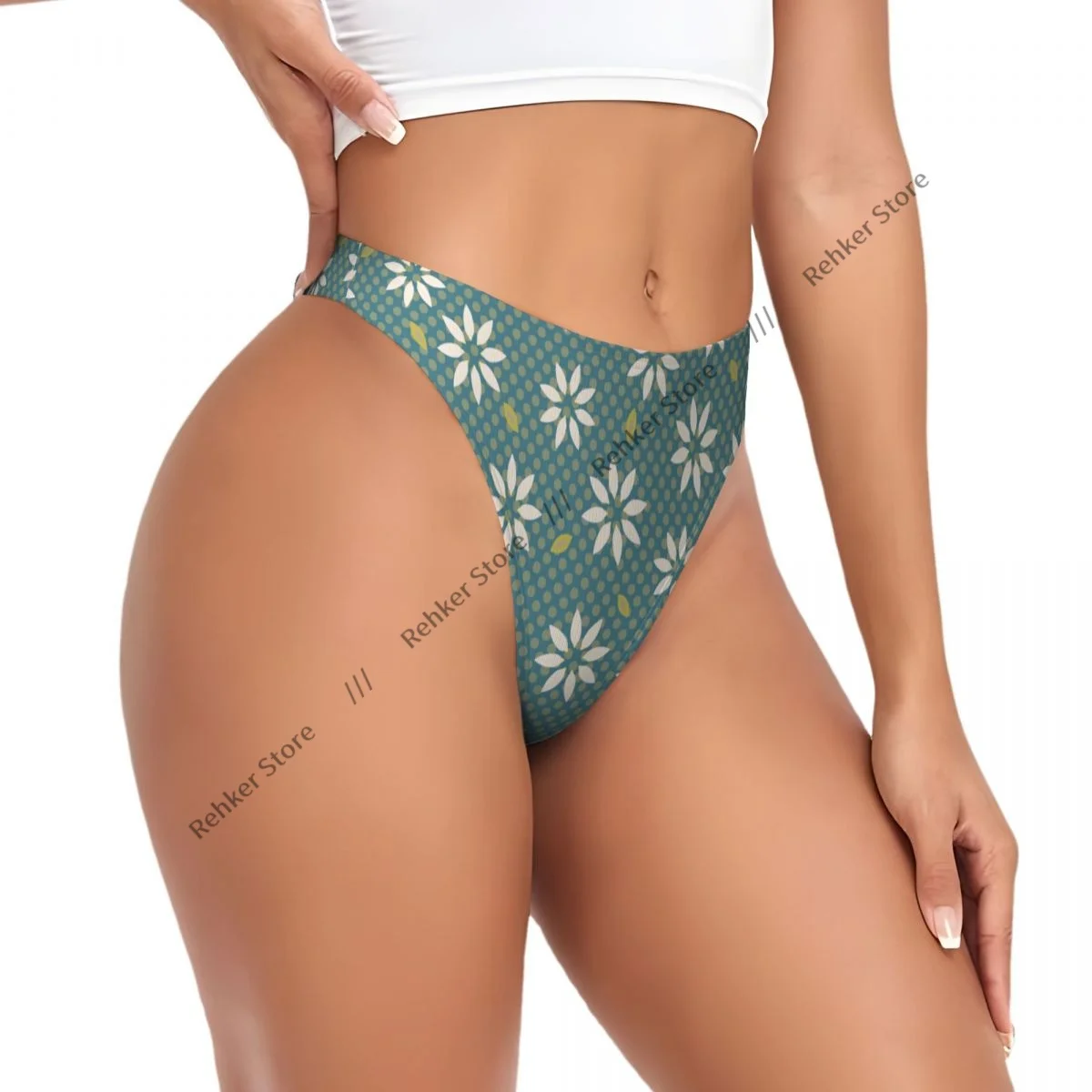 

Sexy G-string Thongs Women Panties Edelweiss Flower Summer Daisy Underwear Lingerie Tanga