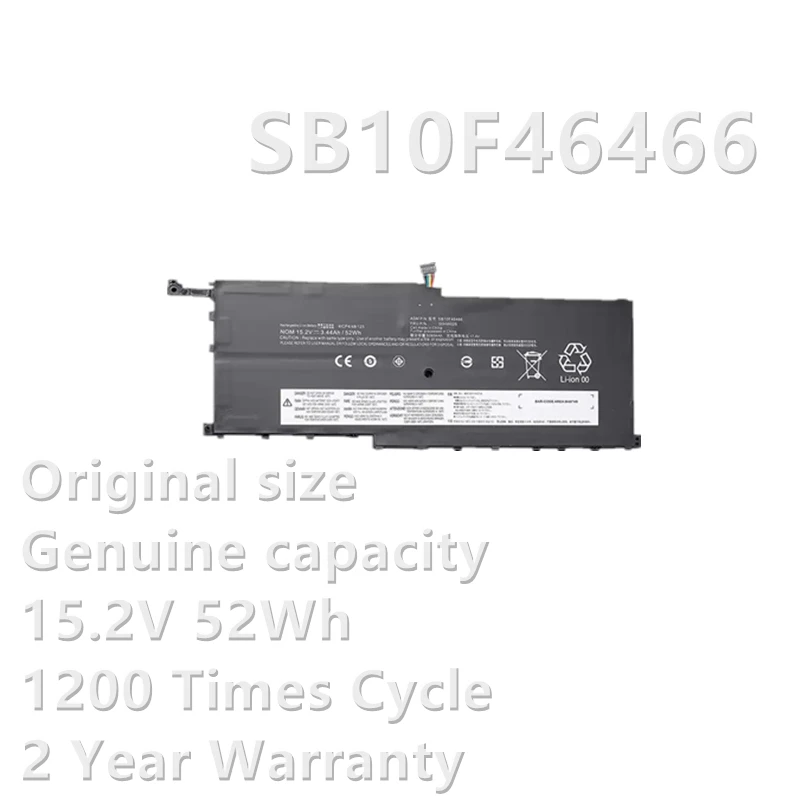 CSBD SB10F46466 15.2V 52Wh Replacement Laptop Battery for Lenovo ThinkPad X1 Carbon 4th Gen X1 Yoga 1st 2nd Gen 00HW028