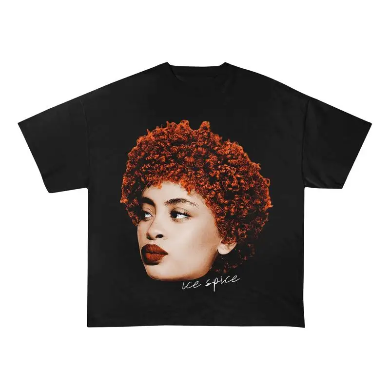 ICE SPICE Boxy Vintage Shirt Graphic T-shirt Oversized Streetwear Y2K Unisex