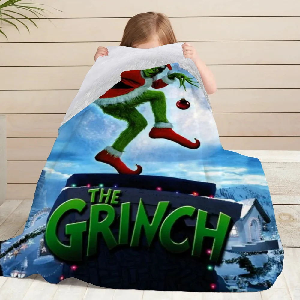 Christmas Grinch Small Blanket Cover Baby Blankets Kids Blanket Knee Blanket Blankets Winter Blanket Bedspread on the Bed Sml