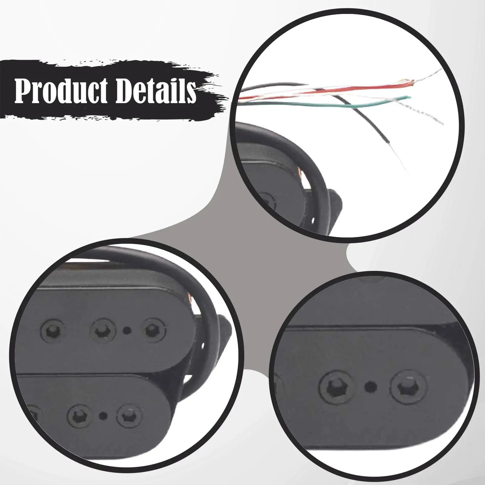 Six String Electric Guitar Pickup Double Coil Humbucker Prewired Circuit for Professional Sound Quality