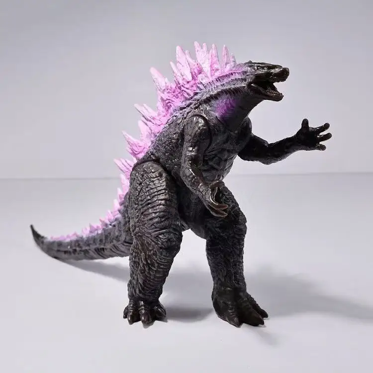 Godzilla vs kong 2 o novo império novas cores titan godzilla 16cm cola macia monstro rosa volta figura de ação modelo brinquedos presente