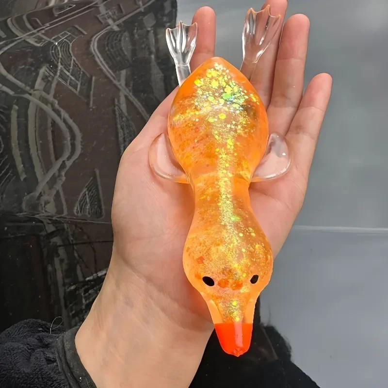 Soft Squishy Squeeze Toy Cute Colorful Duck Stress Relief Decompression Stretch Maltose Aurora Duck Tabas Stretchy Toy for