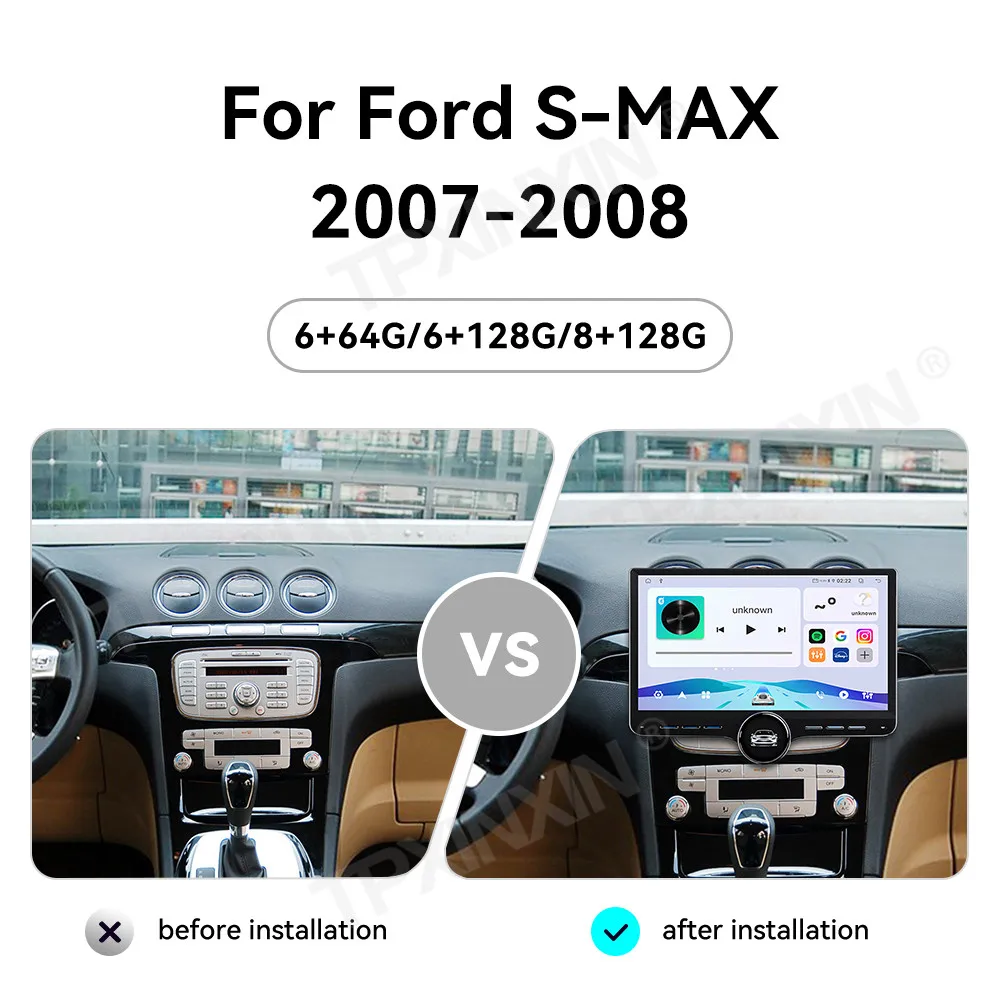 11.5 Inch Screen Car Radio For Ford S-MAX 2007-2008 Android GPS Navigation Multimedia Video Player Stereo Receiver Head Unit