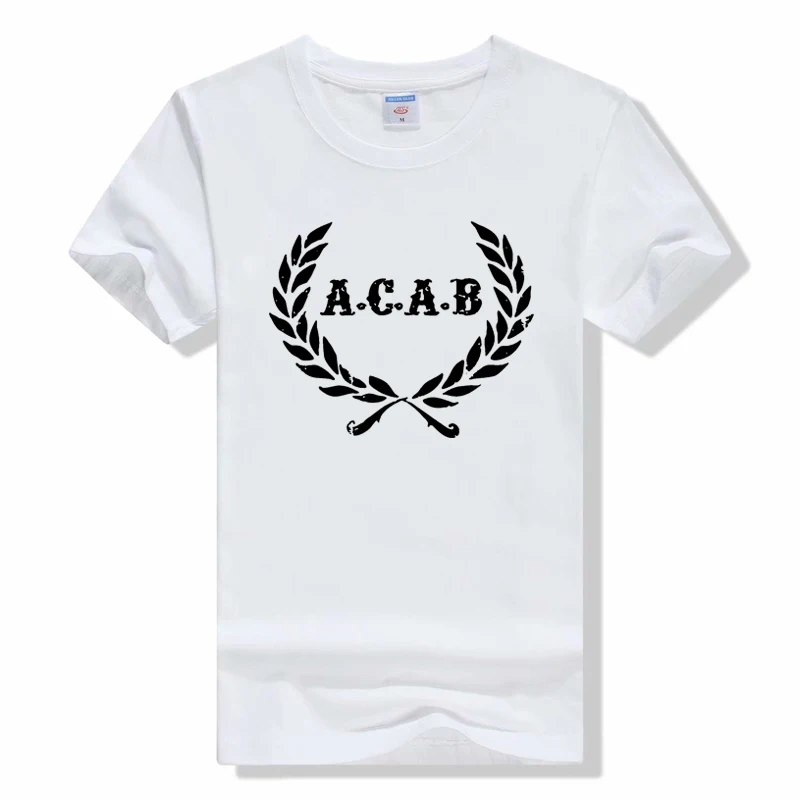 Acab T Shirt A C A B Football ACAB Soccer Unisex T-Shirt Men Print Tee Shirt Cotton Funny Short Sleeve Beach Tshirt