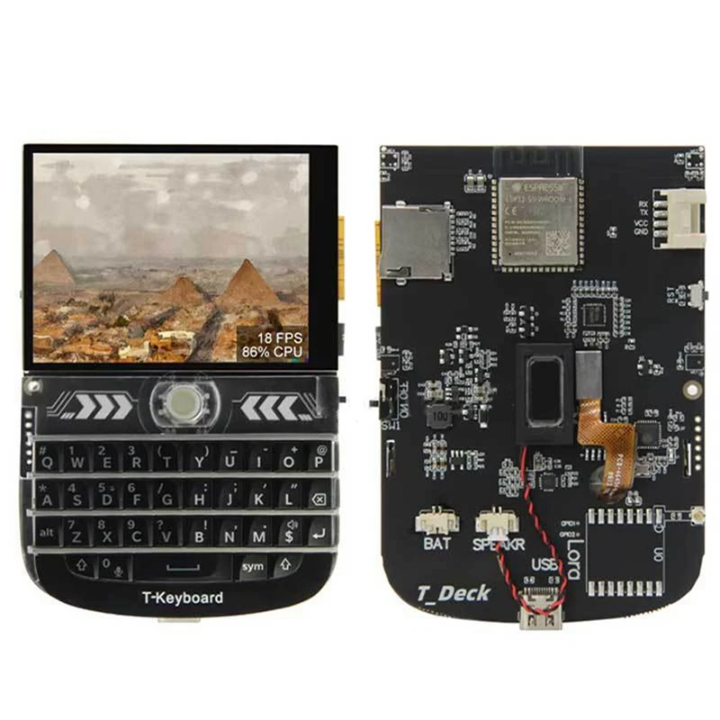 وحدة لورا T-Deck ESP32-S3 مع لوحة تطوير شاشة LCD 2.8 بوصة لوحة مفاتيح Blackberry متوافقة مع LILYGO