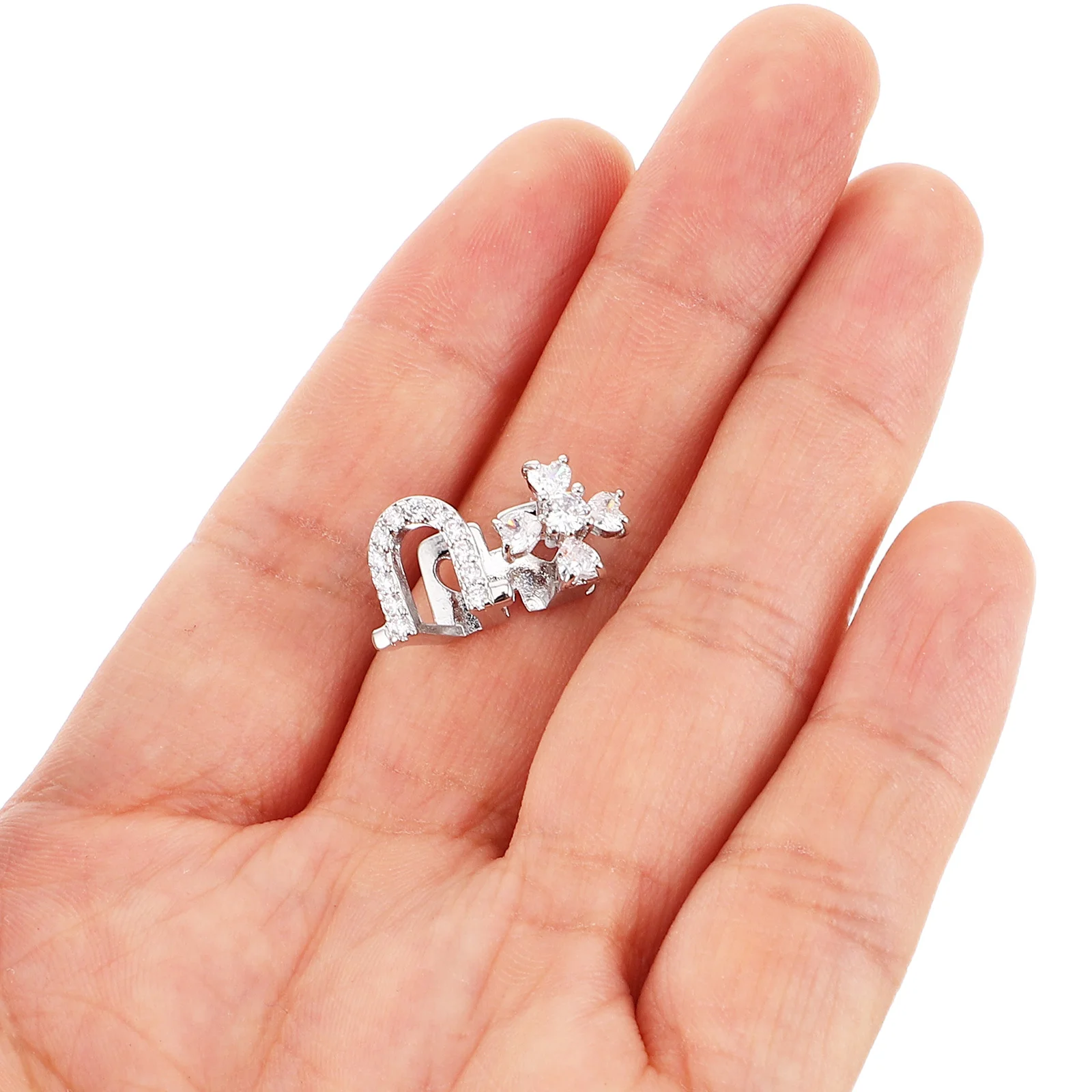 

Hip Hop Fake Grills Zircon Teeth Grill Lightweight Comfortable for Christmas Party Rap Performance Teeth Jewelry