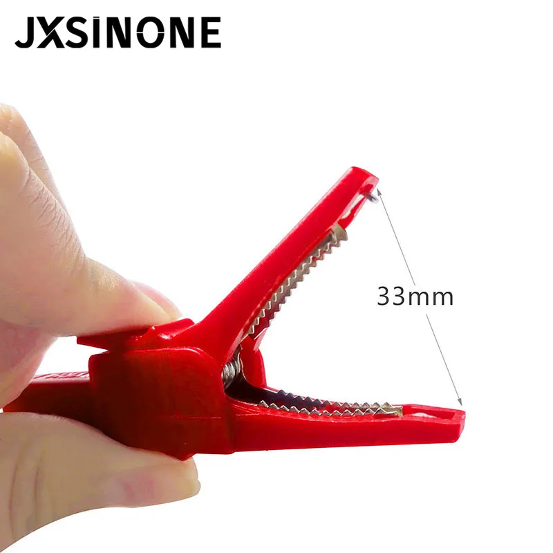 JXSINONE P2003 32A  Alligator Crocodile Clip Safety Test Clamp with 4mm Jack For 4mm Shrouded Banana Plug Copper 5 Colors