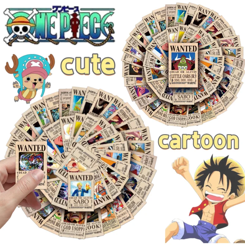 

One Piece doodle stickers featuring Luffy Zoro cartoon new creative high-value fashionable student notebook decorative stickers