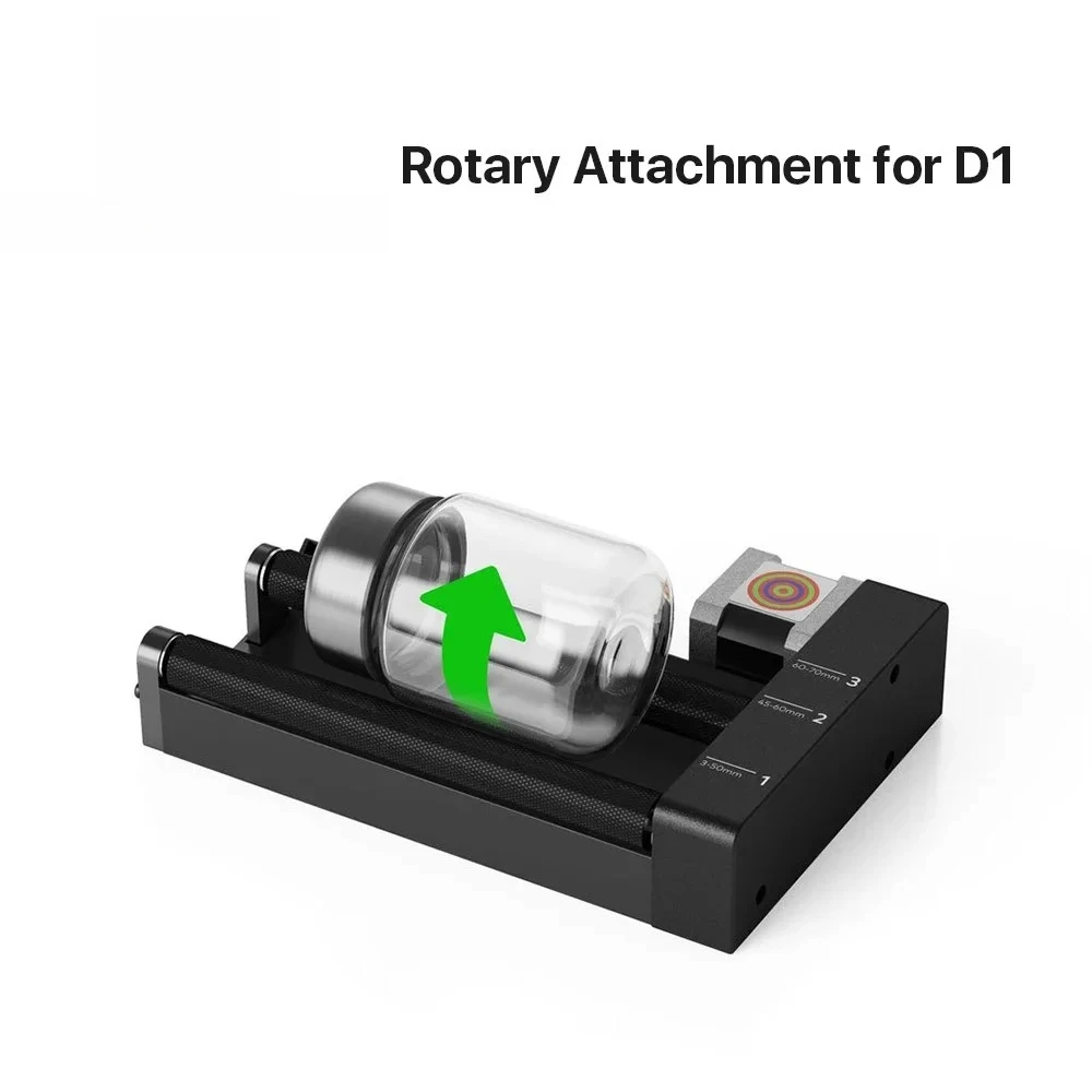 Rotary Engraving Attachment Rotary Device for Co2 Laser Engraving Cutting Machine xTool D1 Portable Laser Printer