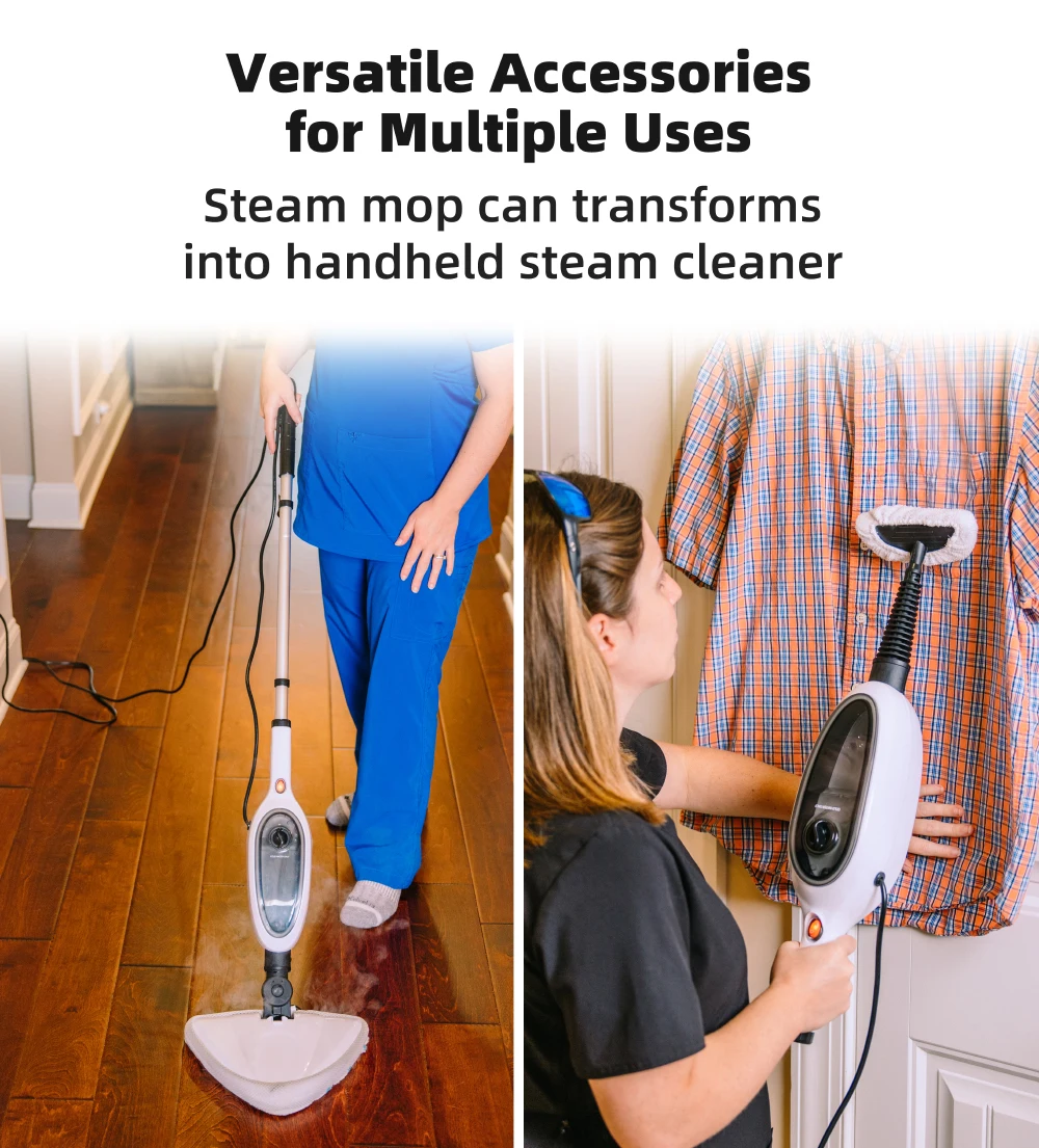 Portable Floor Steam Electric Mopping Cleaner Multi-functional Hand Held Cordless Carpet Floor Steam Electric Mop Cleaner