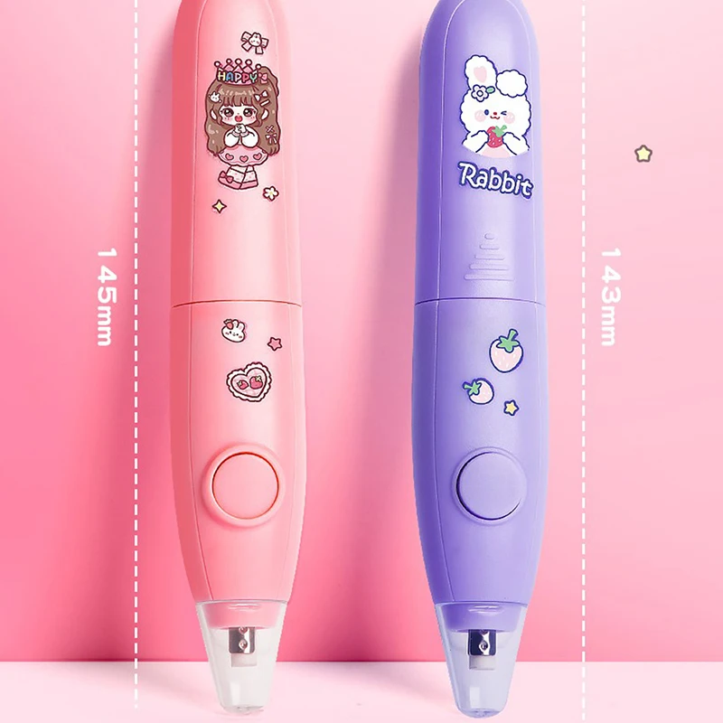 Electric Eraser Pencil Drawing Cute Kneaded Erasers Kids Students Kawaii School Office Supplies Stationery Pencil Eraser Refill
