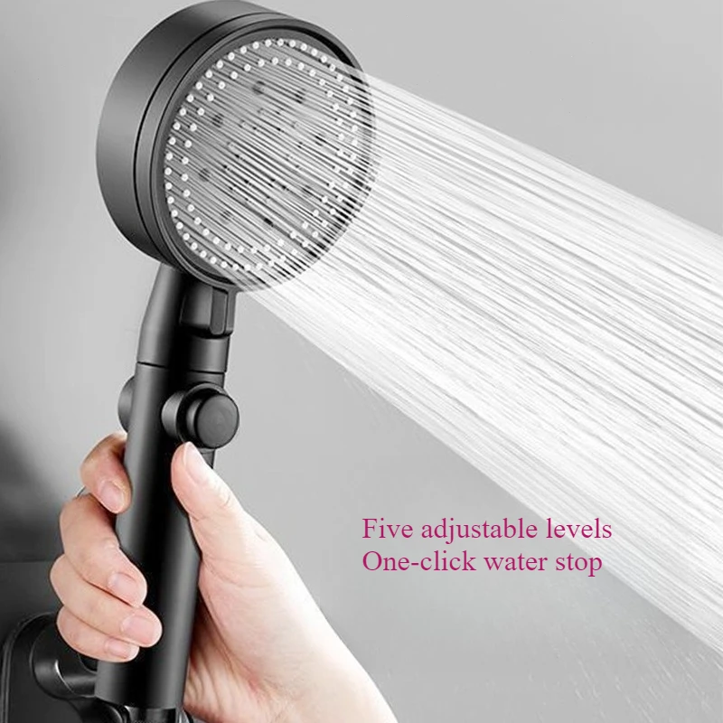 Shower Head  5 Modes  Adjustable High Pressure Water Saving Shower Head Bathroom Accessories Massage Showerhead Spray Nozzle