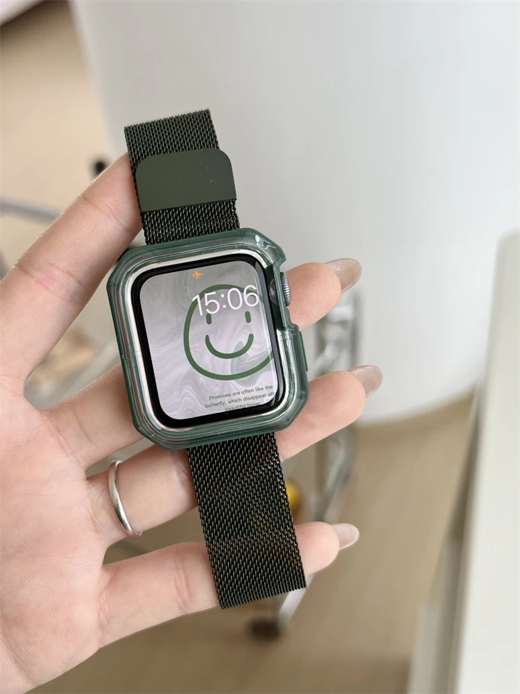 Apple Watch用バンパーケース,iwatch用ソフトTPUフレーム保護カバー,長さ41mm,45mm,40mm,38mm,44mm,42mm,7 se,6,5,4,3,2,1