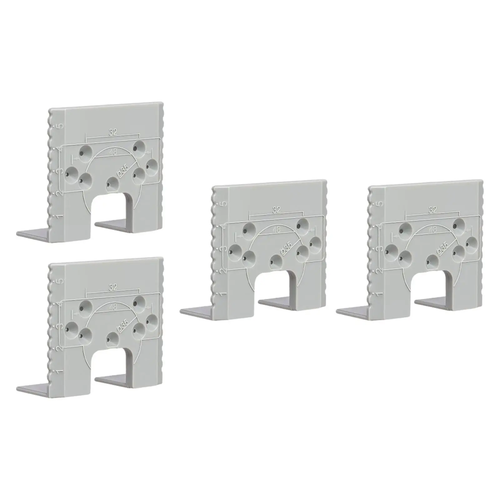 4Pcs Cabinet Hinge Jigs Compact Quick Fixed Sturdy Hinge Mounting Jig Accurate Guide Auxiliary Tool for Garage Deck Frame Panels