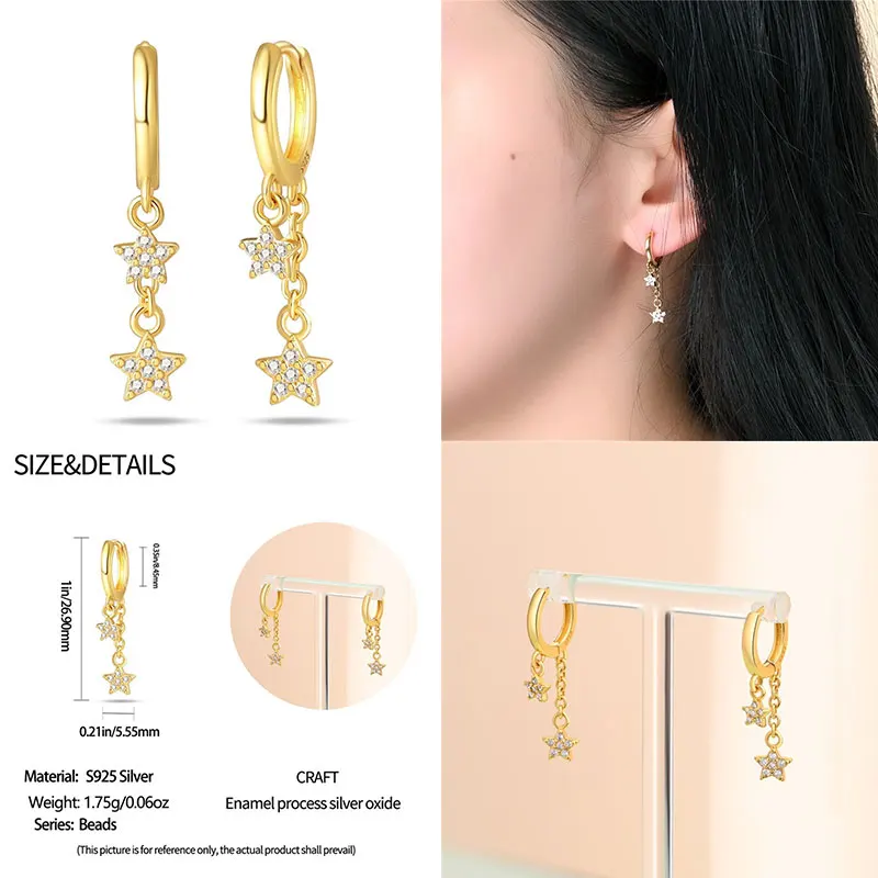 100% 925 Silver Gold Koi Ladybug Butterfly Ladies Earrings DIY Jewelry Making For Women Gift