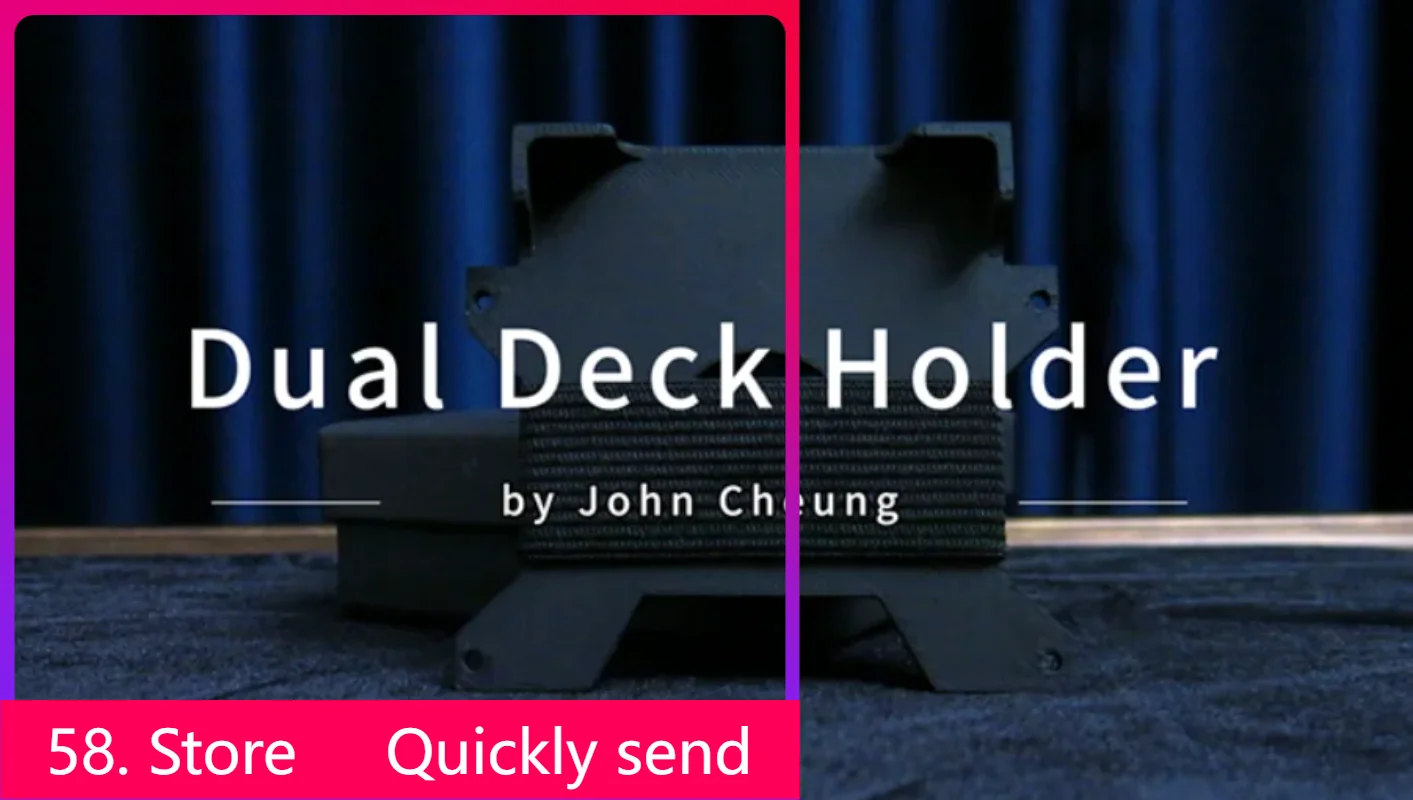 New 2025  Dual-Deck Holder by Geek John Magic and JT Magic  - Magic tricks ( 58 Store Download )