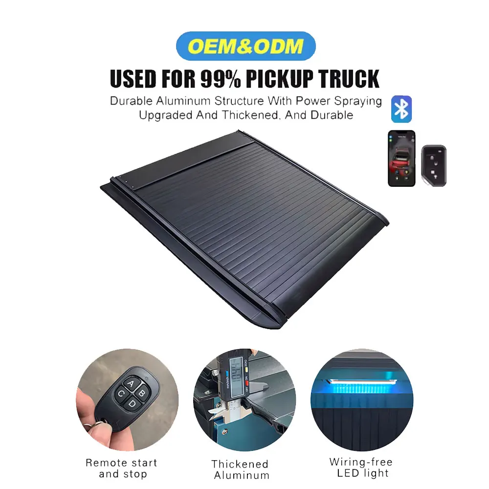 Automatic Hard Roll up Pickup Truck Retractable Bed Cover Electric Tonneau Lid Cover