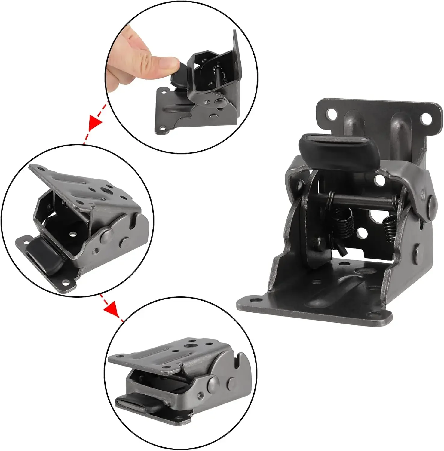 4 Stuks Opvouwbare Beugel Opvouwbare Vergrendeling Scharnier Lock Uitbreiding Ondersteuning Beugel Zelfsluitende Scharnier Met Schroeven Voor Tafel Bed been Voeten