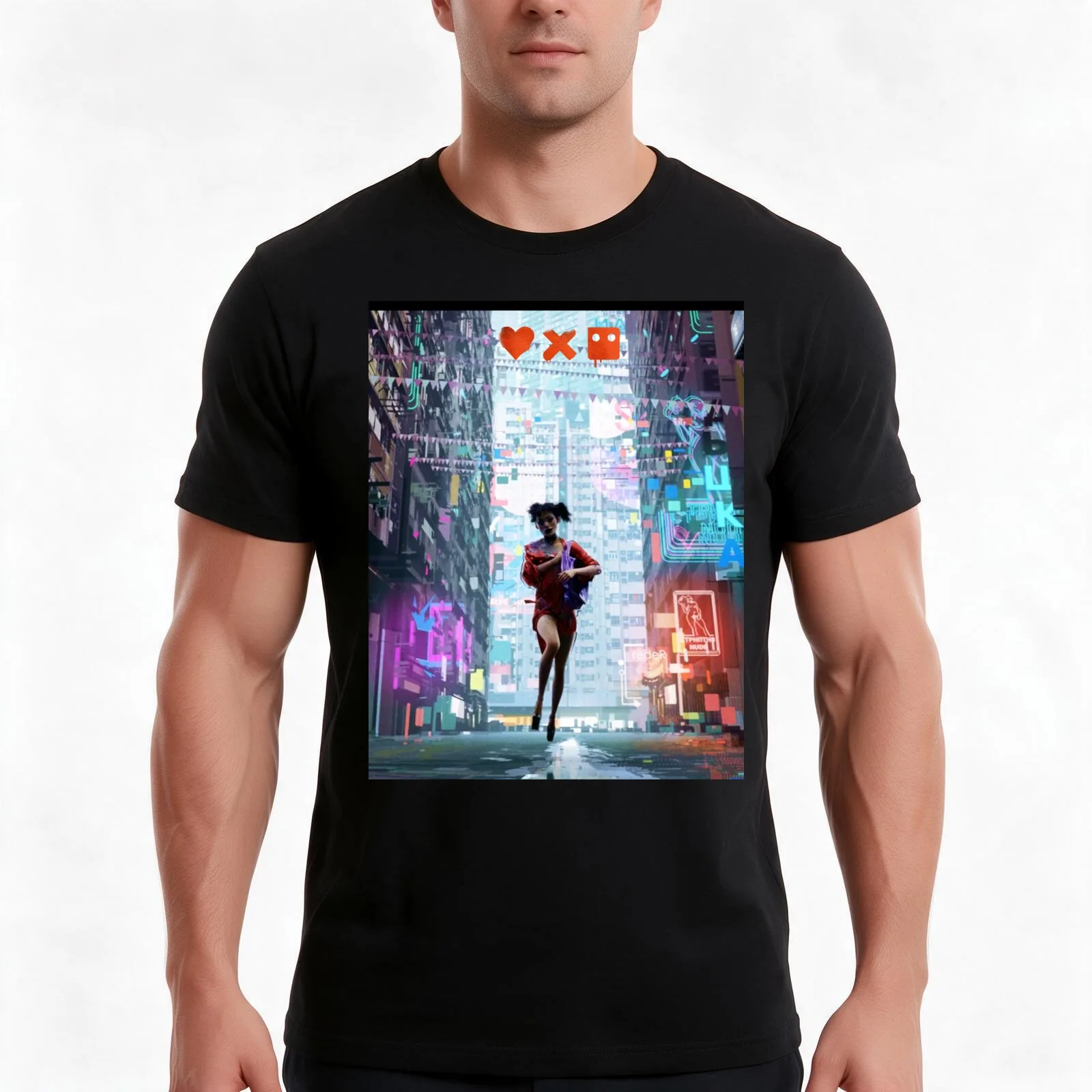 Love Death And Robots The Whitness T-Shirt, Summer Casual Cotton Tee, Oversized Streetwear Tops, Vintage Graphic Print