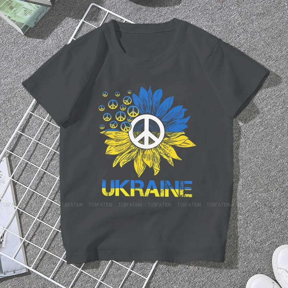 Peace for Ukraine Sunflower Women Shirts  Oversized Korean StyleT-shirt Kawaii Vintage Female Blusas