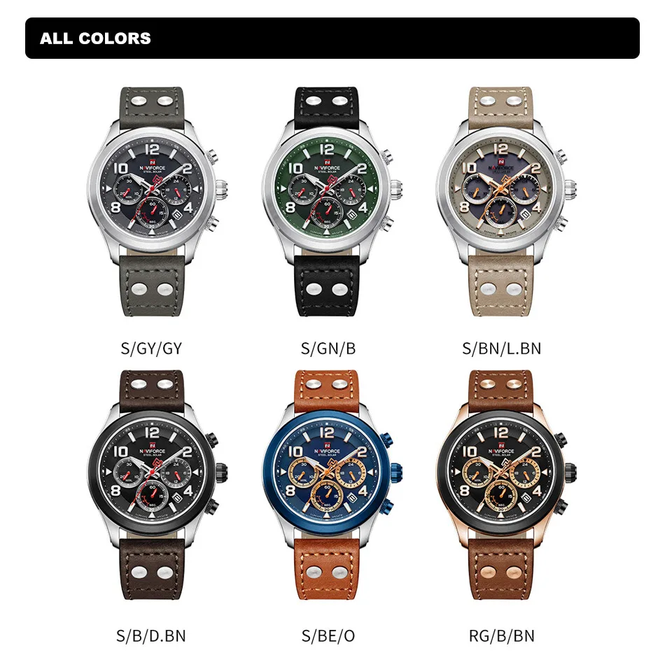 NAVIFORCE Creative 2025 Men's Luxury Eco-Drive Watches Sapphire Stainless Steel 5ATM Waterproof Luminous Quartz Wristwatch 2023