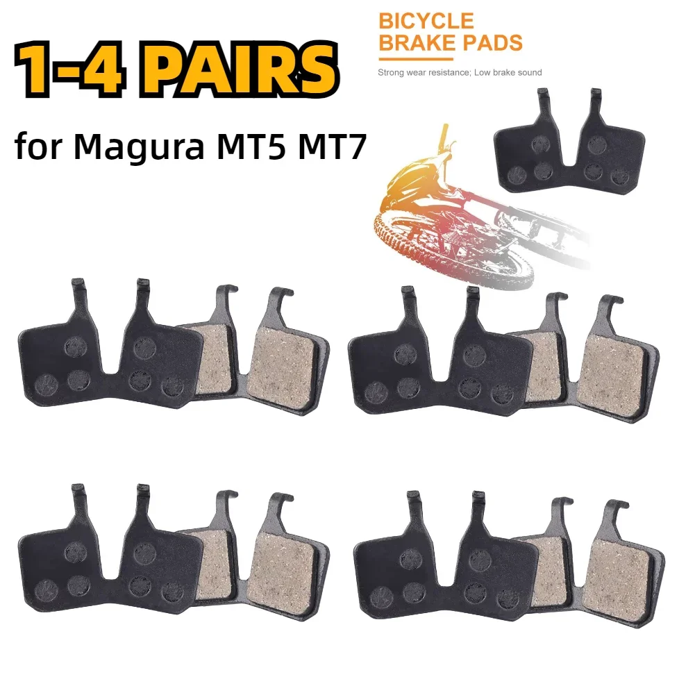 Bike Disc Brake Plate Pad Resin MTB Bike Hydraulic Brake Pads Quiet Wear-resistant Replacement Accessories for Magura MT5 MT7