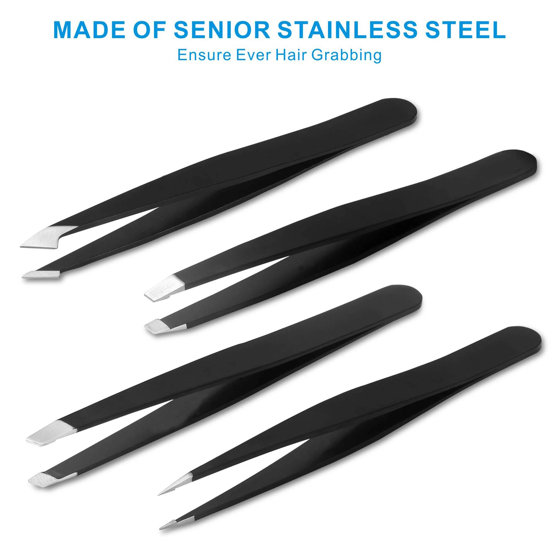 Eyebrow Tweezers with Rhinestone Makeup Mirror Stainless Steel Tweezers for Eyebrow Shaping And Beard Removal Eyebrow Pliers Set