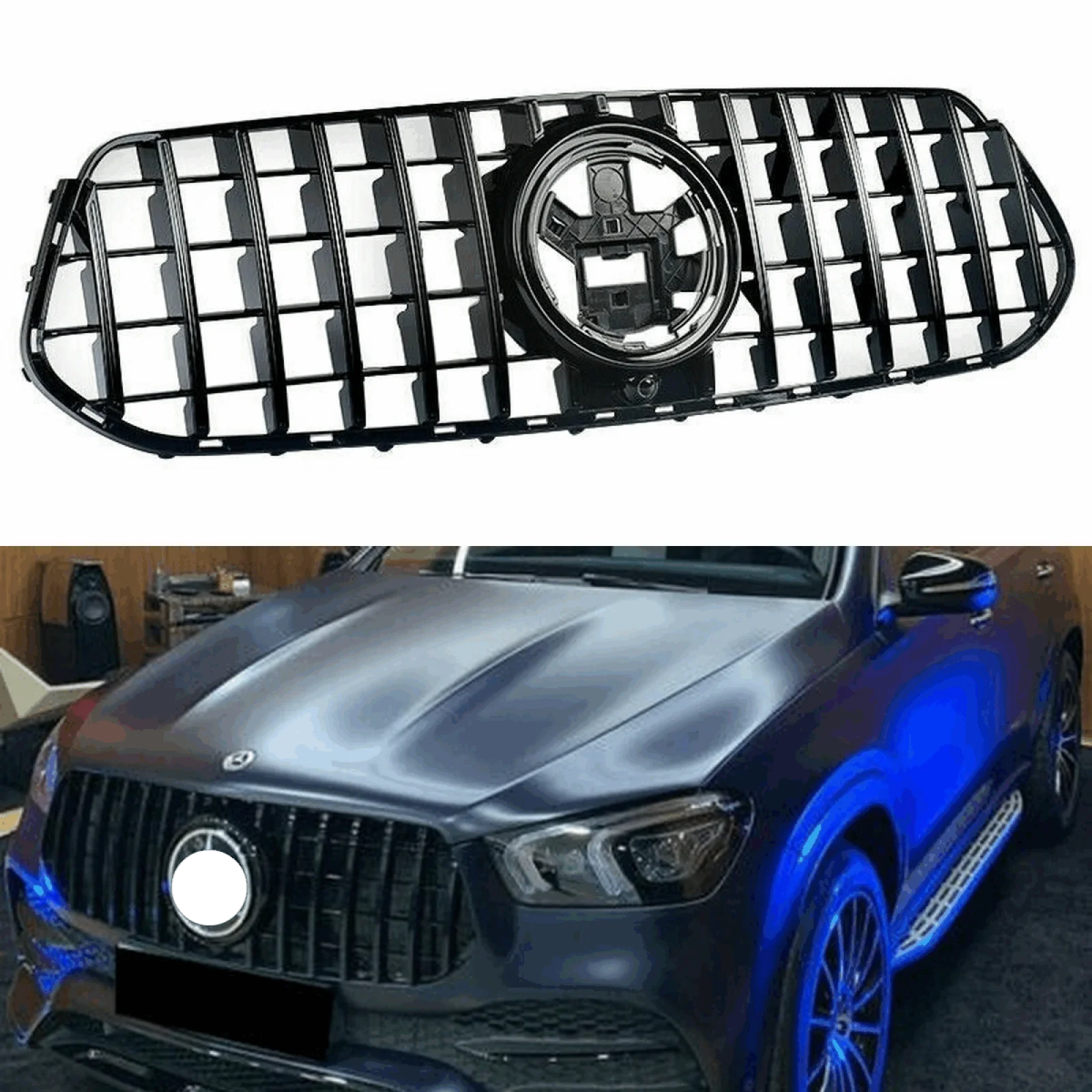 For MERCEDES GLE W167 C167 V167 AMG GTS GTR GT PANAMERICANA GRILLE GLOSS BLACK 2020-2022