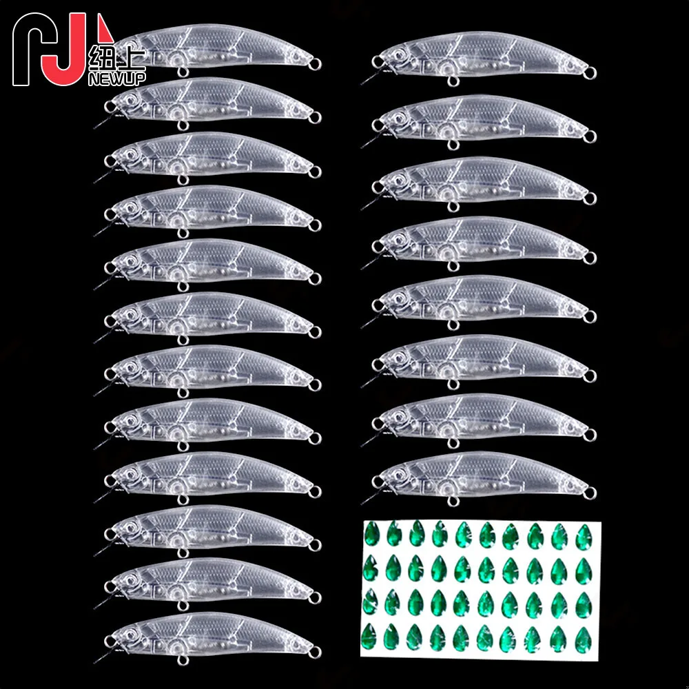 10Pcs/20Pcs Lot Blank Ongeverfd Vissen Lokken Minnow Diy Aas Lichaam 7Cm Bass Trout Pesca Unpainted minnow Aas