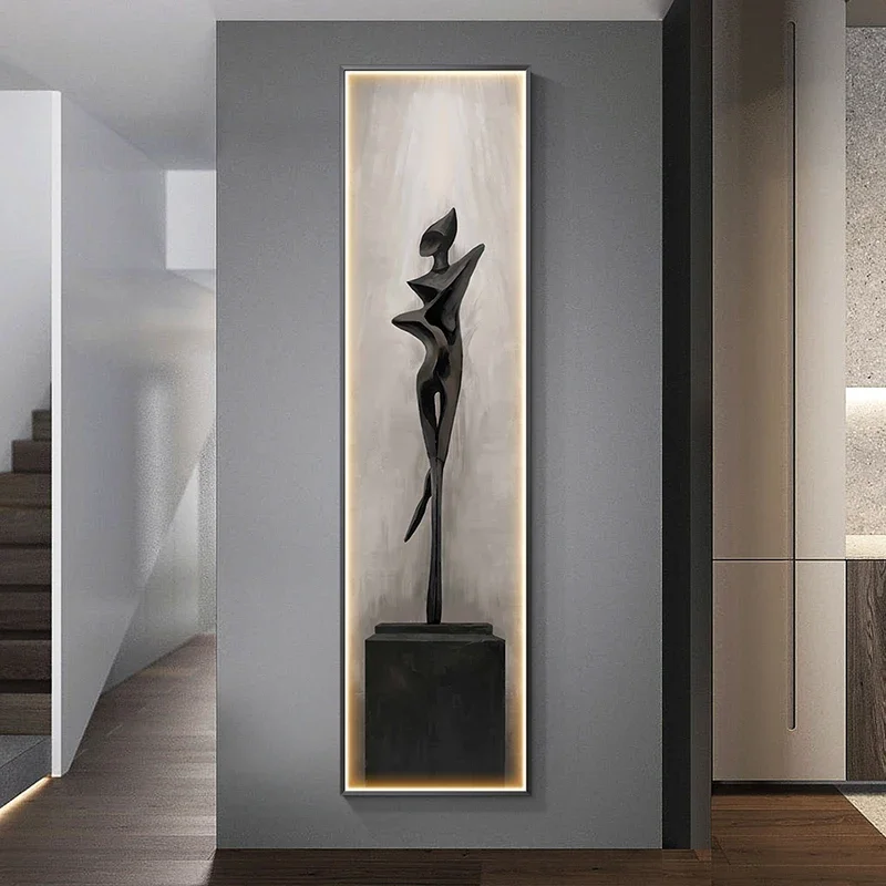 

Modern Abstract Art Interior Painting Led Wall Hanging Lamp For Living Room Kitchen Porch Aisle Dining Room Room Home Decoration