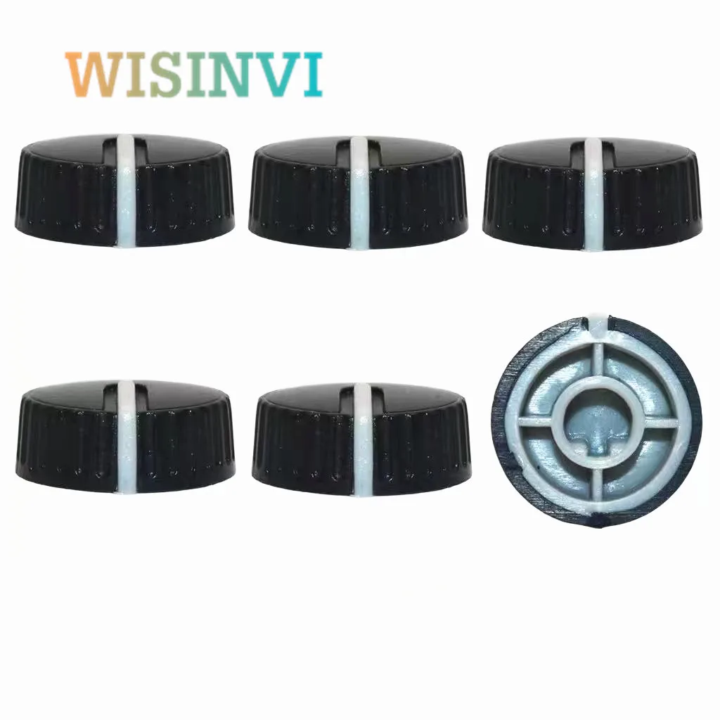 10pcs 18x8mm Plastic Knob 6mm D-Shaft Potentiometer Knob 180Degree Volume Control Knob Cap for Audio Amplifier Mixer Adjust Knob
