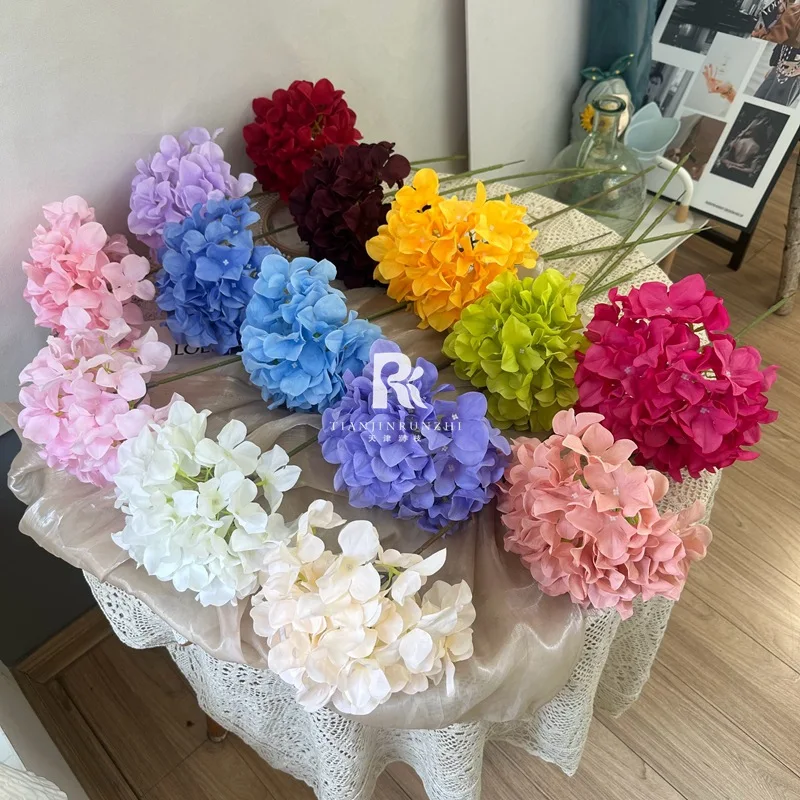 

Wedding single hydrangea Franny hydrangea simulation flower purple wedding hall photography prop