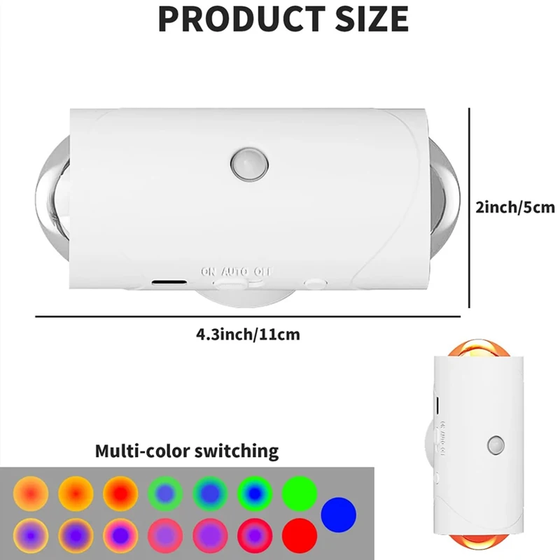 LED Wall Light Motion Sensor Led Atmosphere Lighting Porch Lights Balcony Garden Lights Smart Induction Night Light Bedside Lamp