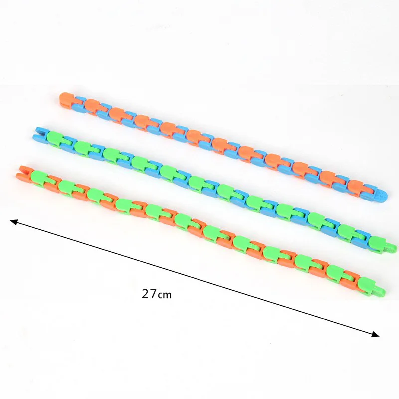 3 pezzi 24 sezioni braccialetto magico a catena pieghevole multifunzionale che riduce lo stress giocattolo a catena riempimento regalo festa di compleanno per bambini
