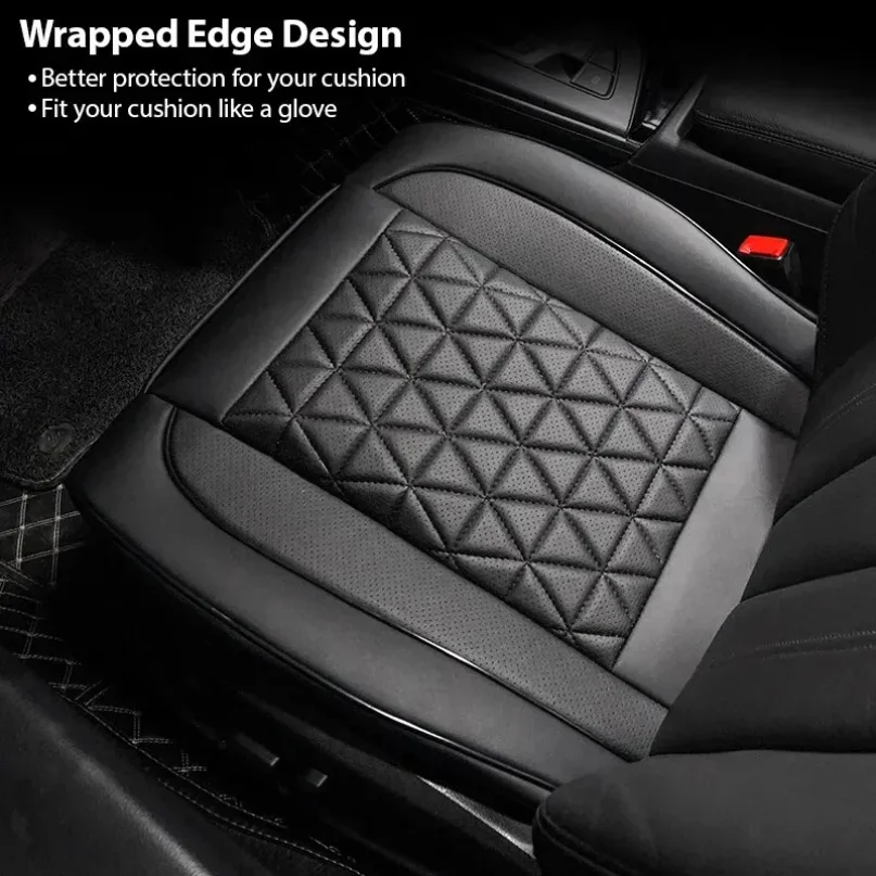 Nueva Funda de Asiento Delantero para Auto, Mejorada y Engrosada, Cojín de Cuero PU, Protector Universal para Asiento de Auto, A