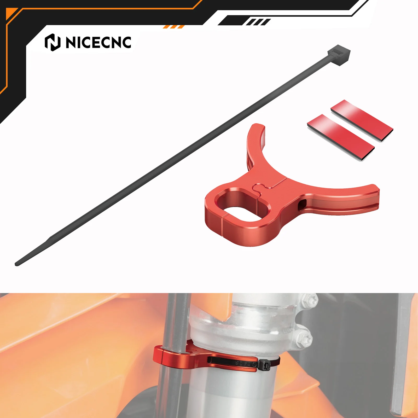 

NICECNC For GasGas 700 SM 700 ES 2022-2026 EC 300 EC250 MC125 EX300 EX250 2021-2026 Front Brake Hose Line Guide Clamp Holder