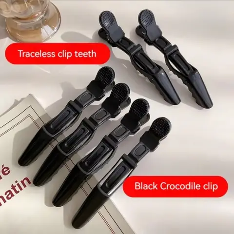 6 uds Clip de cocodrilo negro belleza peluquería abrazadera forma plástico pinza para el cabello mujeres niñas estilo pinzas para el cabello accesorios para el cabello