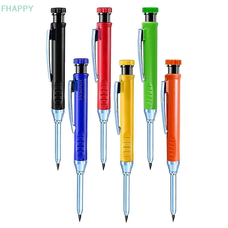 Crayon mécanique de charpentier avec taille-crayon pour le travail de calcul, la construction, la tête longue