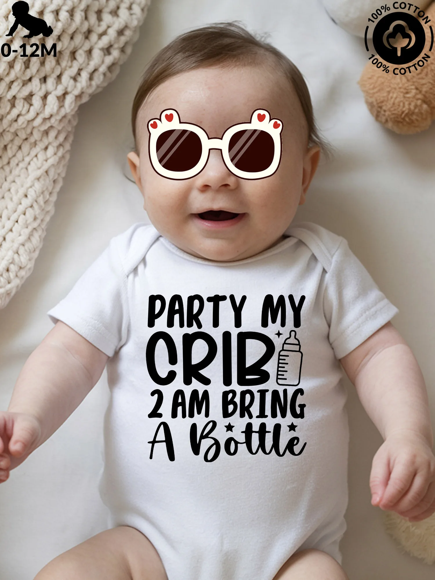 

Детский костюм для ползания Party My Crib унисекс, комбинезон из чистого хлопка для ухода за кожей, всесезонное боди 190GSM