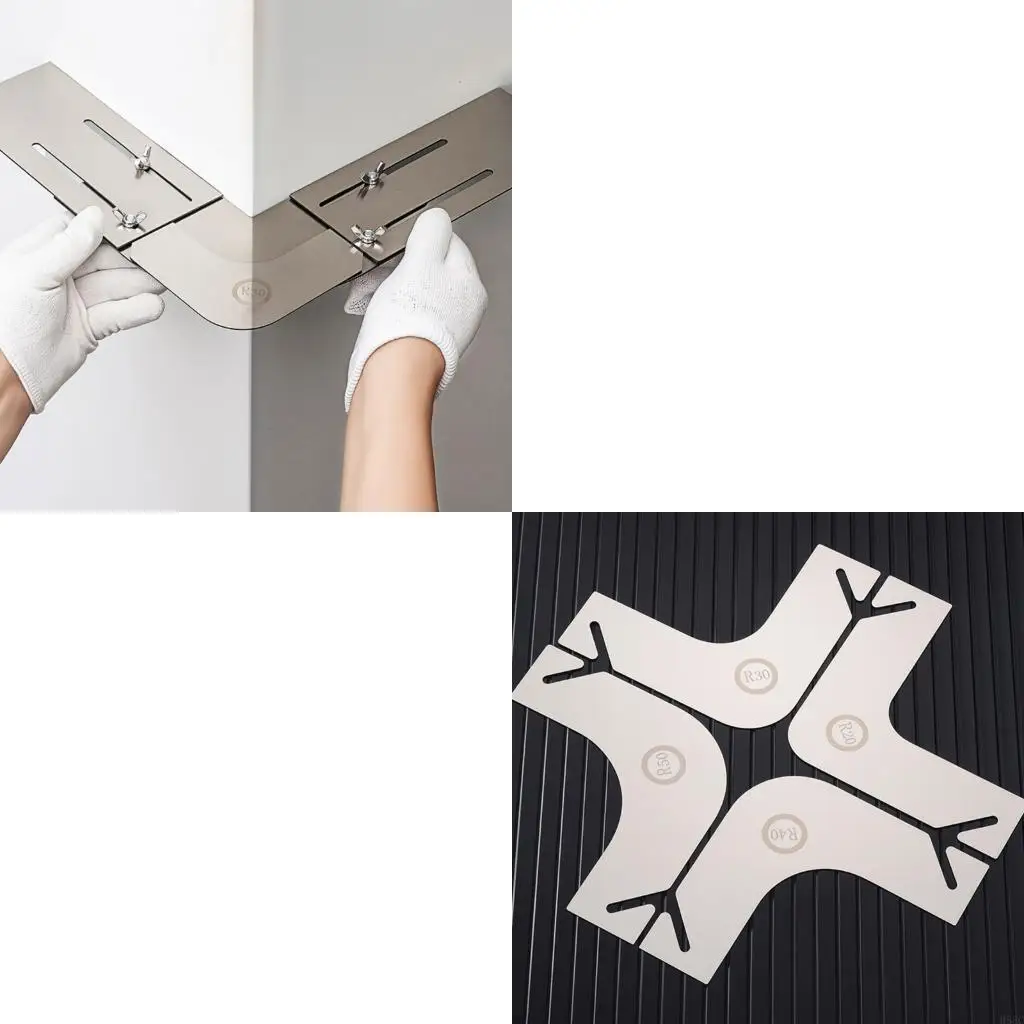 

H58C Flexible Radius Corner Trowel Set R0-R100 Corner Plastering Tool For Accuracy Wall Angling And Plastering Work