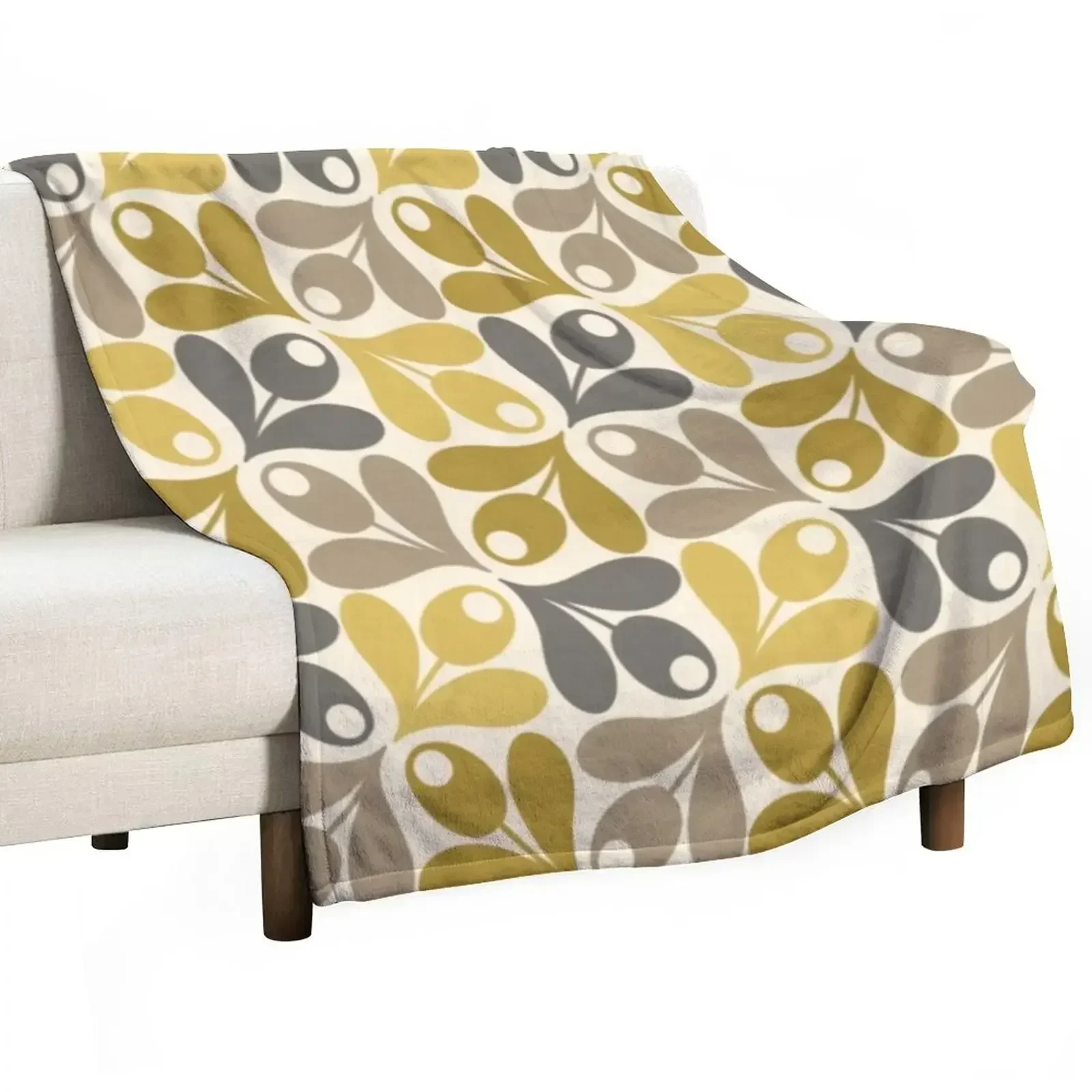 New orla kiely acorn flowers,kiely pattern, orla kiely abstract flowers Throw Blanket Thermals For Travel Bed Blankets