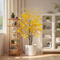 Artificial Maple Tree 120/150/180cm Tall Faux Potted Maple with Planter, Realistic Fake Tree for Home Office & Living Room Decor
