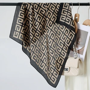 70cm Silk Square Scarf Women Fashion Luxury Brand Satin Neck Tie Female Hair Bandana Headkerchief Shawl Wrap Hijab Echarpe