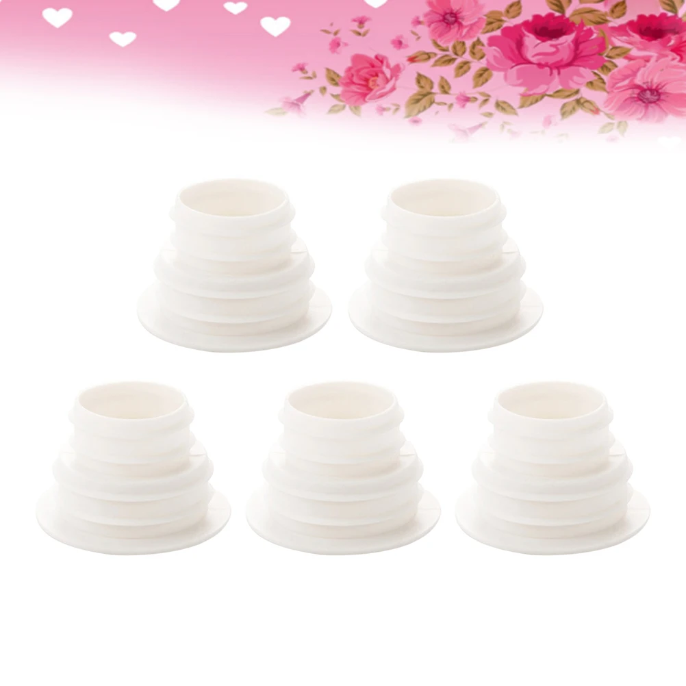 

5pcs Anti-Odor Sealing Rings Kitchen Sewer Pipes Pool Drain Plugs Washing Machine Connectors White TPR Material Waterproof