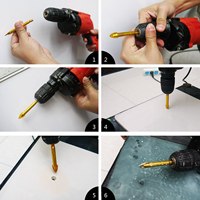 Y50A-18 Pcs. Tile Drill  Drill Set Of Glass Drill Bits Set Hexagon Tile Drill Set 3/4/5/6/8/10 / 12Mm