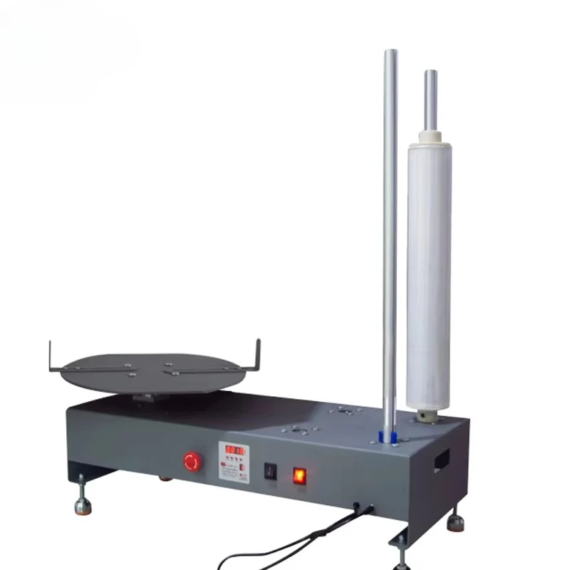 Semi-automatic Cardboard Boxes Packing Machine K60 Strech Film Dispenser Wrapping Machine to Warehouse